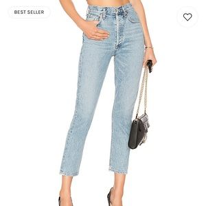 AGOLDE Riley Hi Rise Straight Crop Jeans